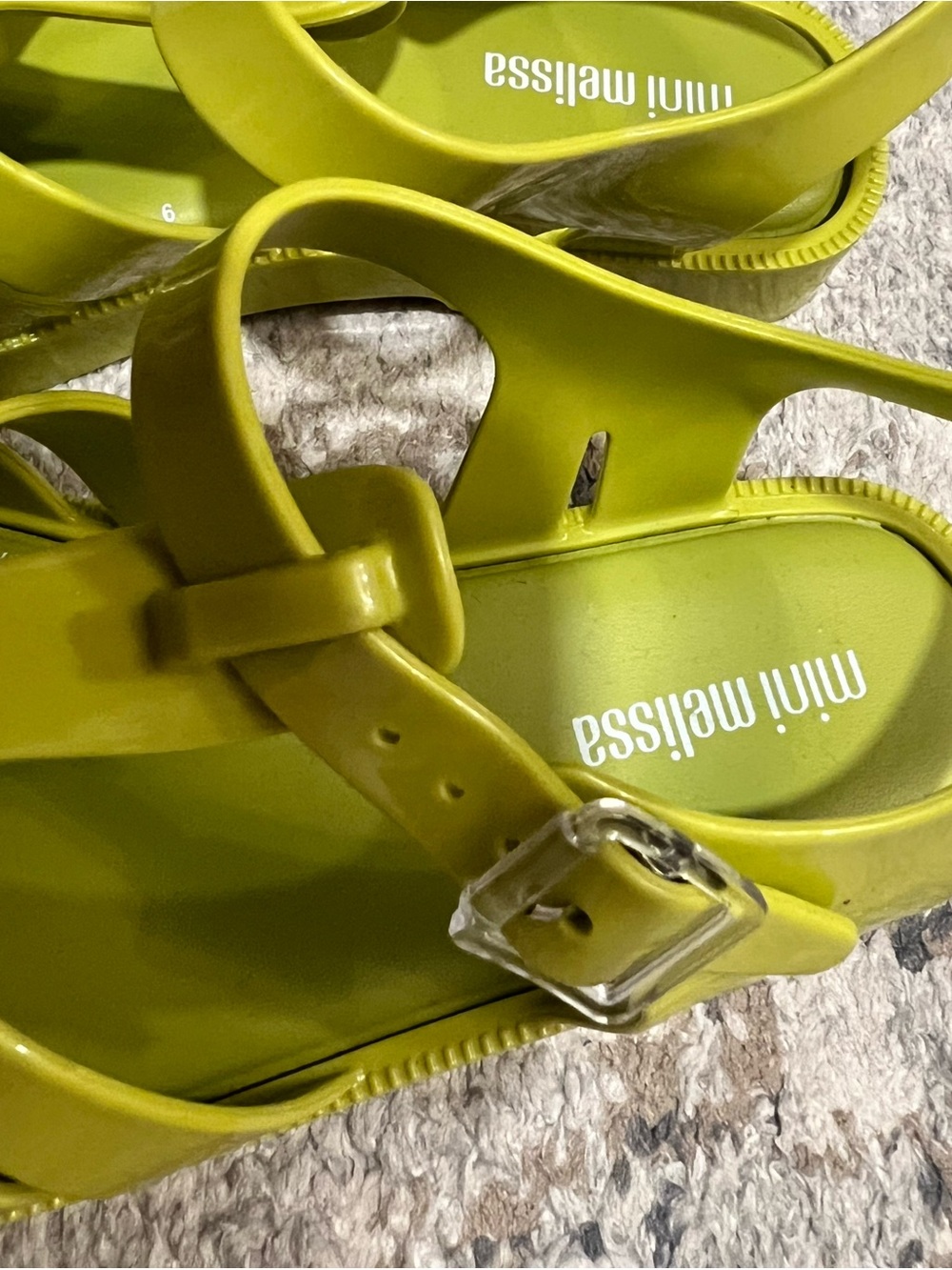 Mini Melissa Pea Green Jelly Woven Sandals; size 13 - Picture 4 of 5